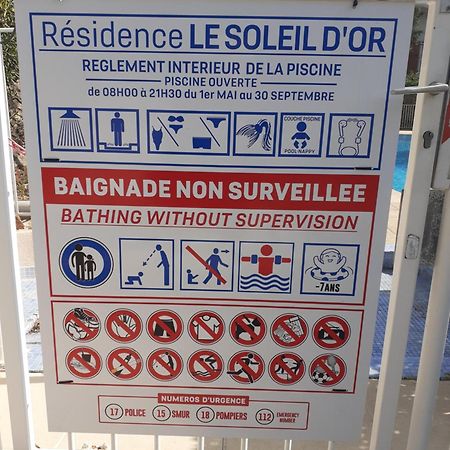 T2 Bord De Mer Avec Jardin Et Piscine Saint Aygulf Exterior photo
